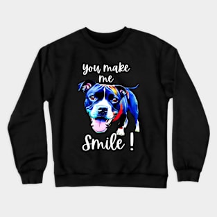 funny pitbull Crewneck Sweatshirt